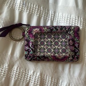 Purple Vera Bradley ID holder and wallet